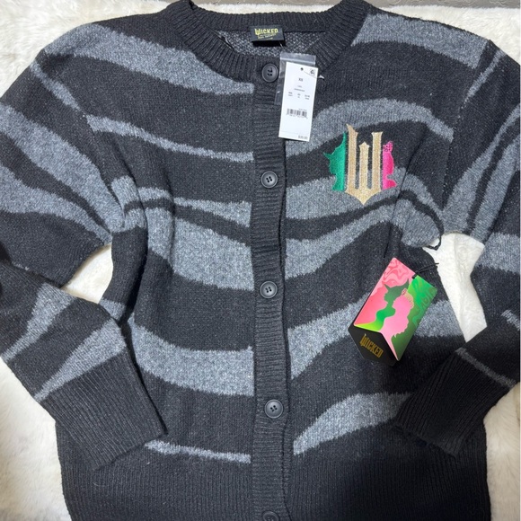 Wicked Striped Graphic Cardigan - Black adult small (oversized) target - Picture 14 of 14